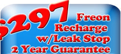 Freon leak repair for your home air conditioner