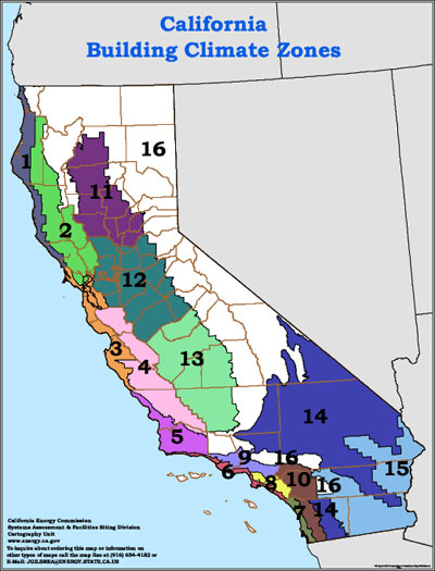 Click on image for the Californa Energy site and a climate zone map