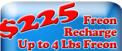 Freon recharge your home air conditioning for only $225