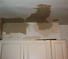 Water damage from a plugged condensation drain on your air conditioner can casue severe damage